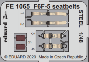 Detailset Grumman F6F-5 Hellcat Seatbelts (Eduard)  FE1065