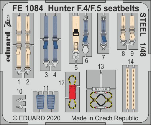 Detailset Hawker Hunter F MK4/55 Seatbelts (Airfix)  FE1084