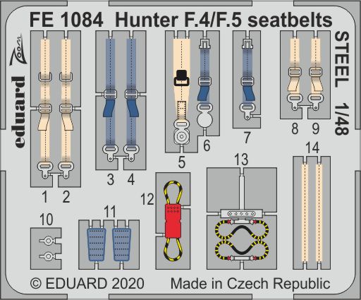 Detailset Hawker Hunter F MK4/55 Seatbelts (Airfix) FE1084