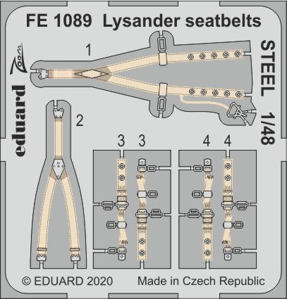 Detailset Westland Lysander Seatbelts (Eduard)  FE1089