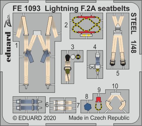 Detailset Lightning F2A Seatbelts (Airfix)  FE1093
