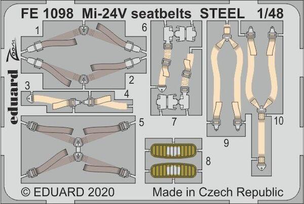 Detailset Mil Mi24 Hind Seatbelts (Zvezda) FE1098