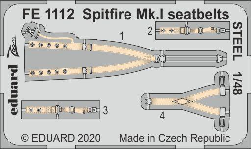 Detailset Supermarine Spitfire MKI Seatbelts (Eduard) FE1112