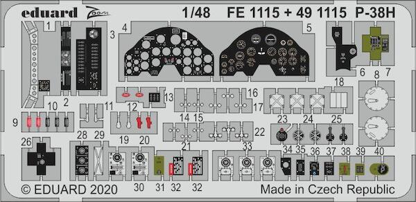 Detailset Lockheed P-38H Lightning Interior (Tamiya) FE1115
