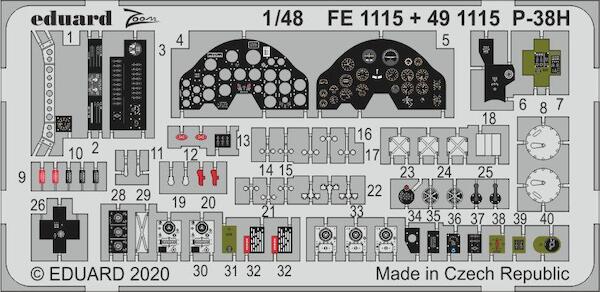 Detailset Lockheed P-38H Lightning Interior (Tamiya)  FE1115