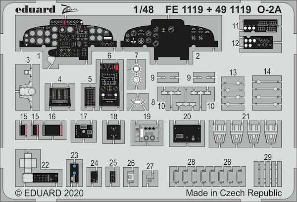 Detailset Cessna O2A Skymaster Interior (ICM) FE1119