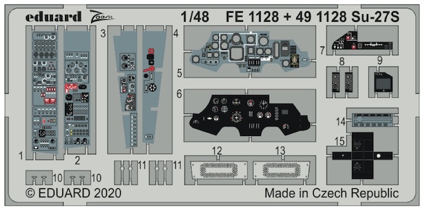 Detailset Sukhoi Su27S Interior (Kitty Hawk) FE1128