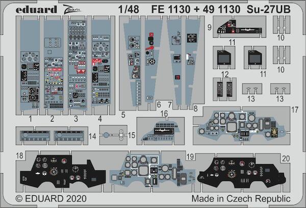 Detailset Sukhoi Su27S Interior (Kitty Hawk) FE1130