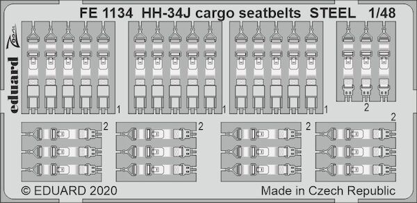 Detailset Sikorsky HH34J Cargo bay Seatbelts (Trumpeter, MRC)  FE1134
