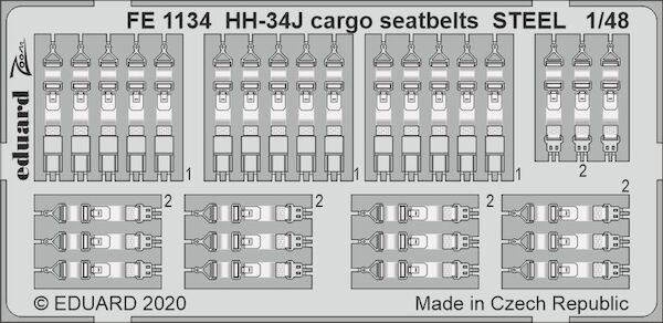 Detailset Sikorsky HH34J Cargo bay Seatbelts (Trumpeter, MRC) FE1134