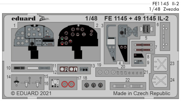 Detailset Ilyushin IL2 Interior (Zvezda)  FE1145