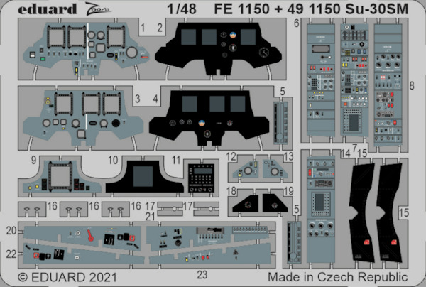Detailset Sukhoi Su30SM Interior (Kitty hawk) FE1150