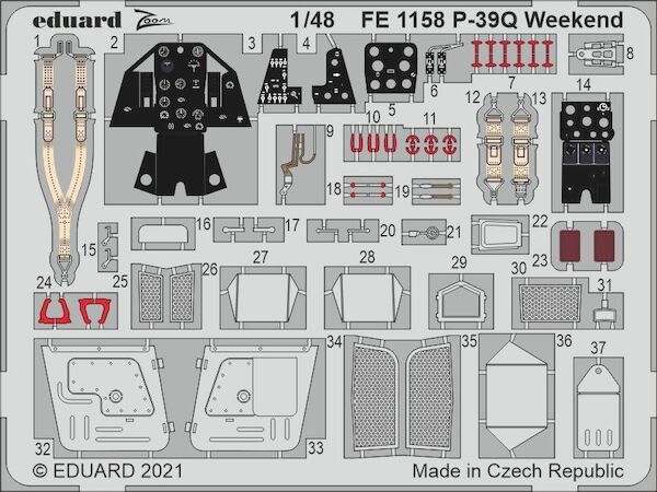 Detailset Bell P39Q Airacobra - weekend (Eduard)  FE1158