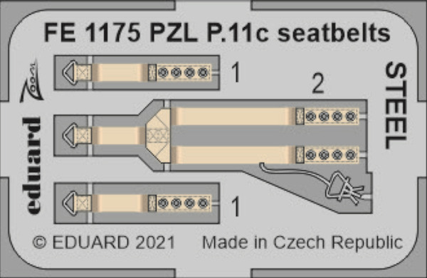 Detailset PZL P11c  Seatbelts (Arma Hobby)  FE1175