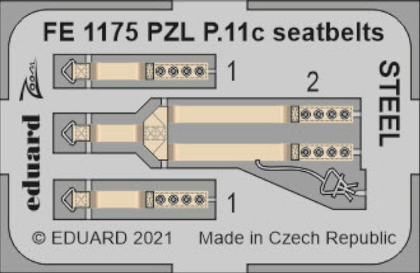 Detailset PZL P11c Seatbelts (Arma Hobby) FE1175