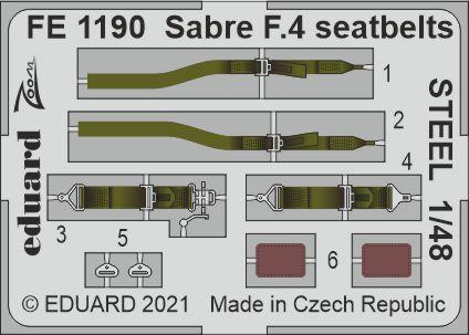 Detailset Sabre F4 Seatbelts (Airfix)  FE1190