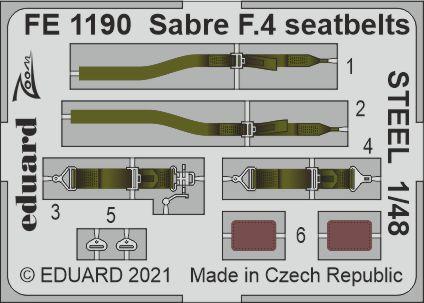 Detailset Sabre F4 Seatbelts (Airfix) FE1190