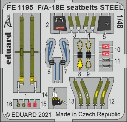 Detailset F/A18E Super Hornet Seatbelts (MENG) FE1195