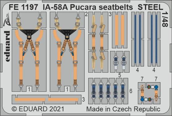 Detailset FMA IA58A Pucara Seatbelts (Kinetic) FE1197