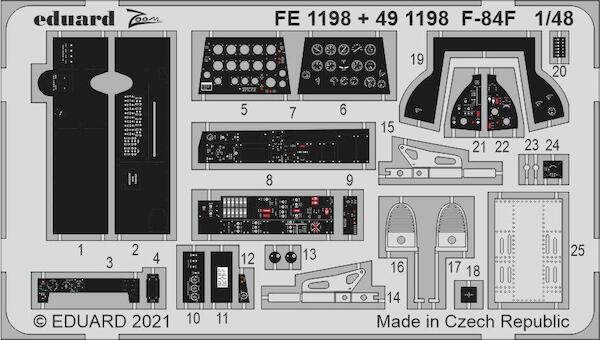 Detailset  Republic F84F Thunderstreak (Kinetic)  FE1198