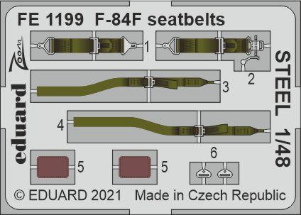 Detailset  Republic F84F Thunderstreak Seatbelts (Kinetic)  FE1199