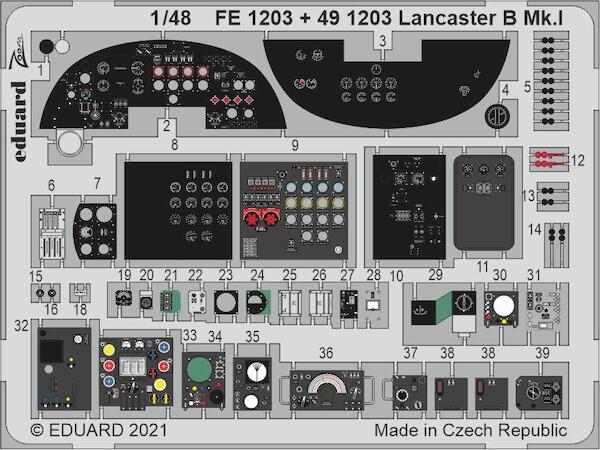 Detailset Lancaster B MKI Cockpit (Hong Kong Models) FE1203