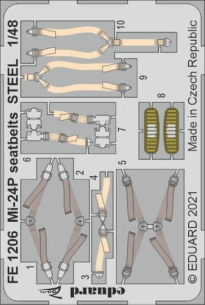 Detailset Mil Mi24P Seatbelts (Zvezda) FE1206
