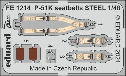 Detailset P51K Mustang Seatbelts (Eduard) FE1214