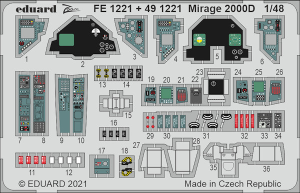 Detailset Mirage 2000D (Kinetic)  FE1221