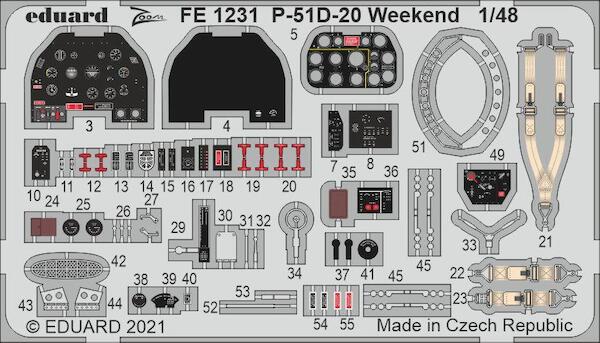 Detailset P51D-20 Mustang (Eduard Weekend)  FE1231