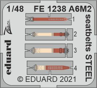 Detailset Mitsubishi A6M-2 Zero Seatbelts (Eduard) FE1238