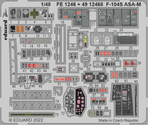 Detailset Lockheed F104S ASA-M Starfighter (Kinetic) FE1246
