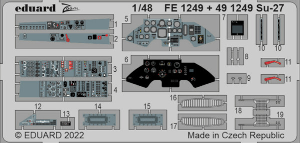 Detailset Sukhpoi Su27 Flanker  Interior (Great Wall Hobby)  FE1249