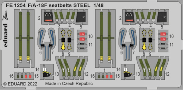 Detailset F/A18F Super Hornet Seatbelts MENG)  FE1254