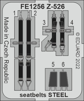 Detailset Zlin Z526 Seatbelts (Eduard)  FE1256