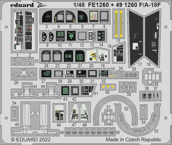 Detailset F/A18F Super Hornet Interior Hobby Boss)  FE1260