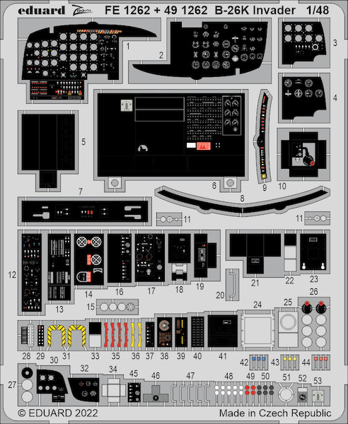 Detailset B26K Counter Invader Interior  (ICM)  FE1262