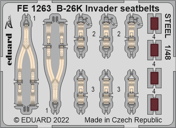 Detailset B26K Counter Invader Seatbelts (ICM) FE1263