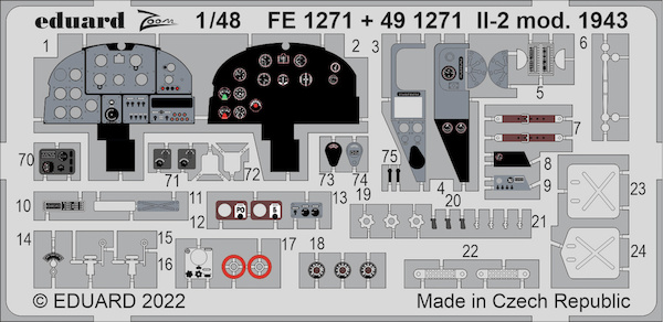 Detailset Ilyushin IL2 mod'43 Interior (Zvezda)  FE1271