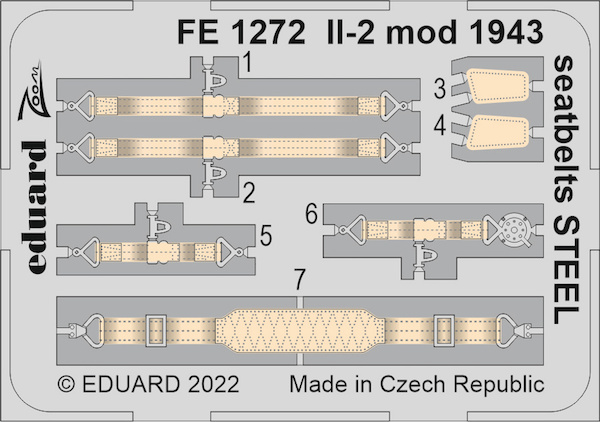 Detailset Ilyushin IL2 mod'43 Seatbelts (Zvezda) FE1272
