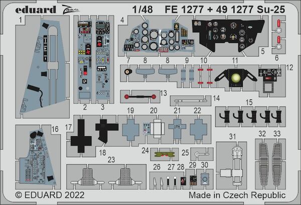 Detailset Sukhoi Su25 Frogfoot Interior (Zvezda)  FE1277
