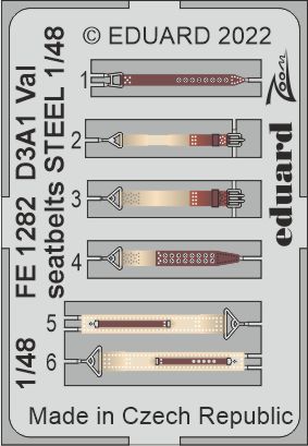 Detailset Aichi D3A-1 "Val" Seatbelts Hasegawa)  FE1282