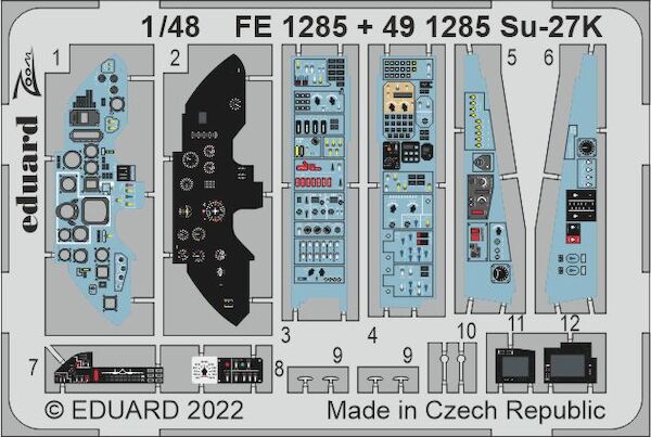 Detailset Sukhoi Su27K Sea Flanker Interior (Minibase)  FE1285