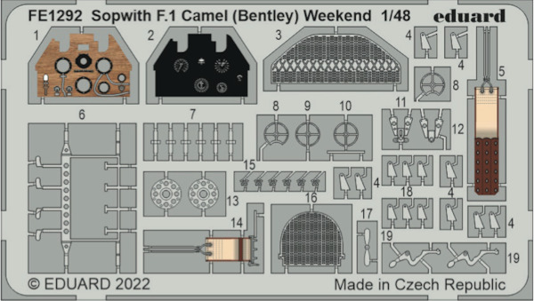 Detailset Sopwith F1 Camel (Bently) (Eduard- Weekend)  FE1292