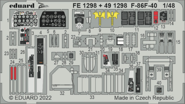 Detailset North American F86F-40 Sabre (Airfix) FE1298