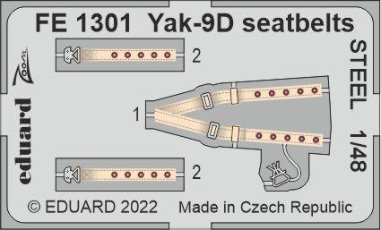 Detailset Yakovlev Yak9D Seatbelts (Zvezda)  FE1301