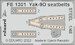 Detailset Yakovlev Yak9D Seatbelts (Zvezda) FE1301
