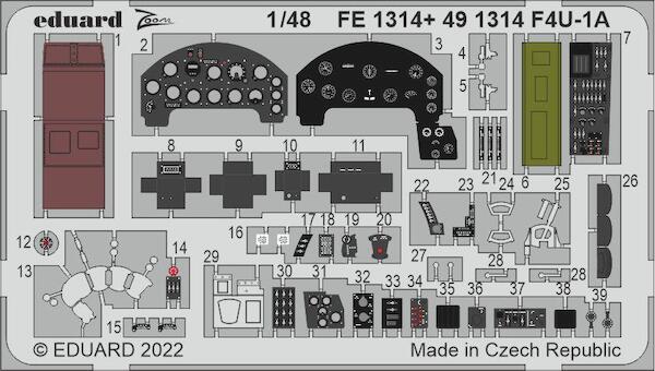 Detailset F4U-1A Corsair Interior (Hobby Boss) FE1314
