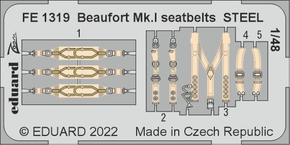 Detailset Bristol Beaufort MKI Seatbelts (ICM) FE1319