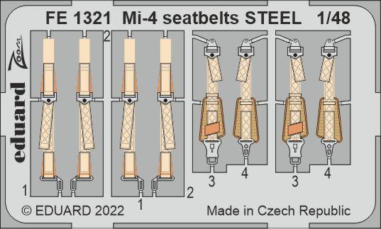 Detailset Mil Mi4 'Hound' Seatbelts (Trumpeter) FE1321